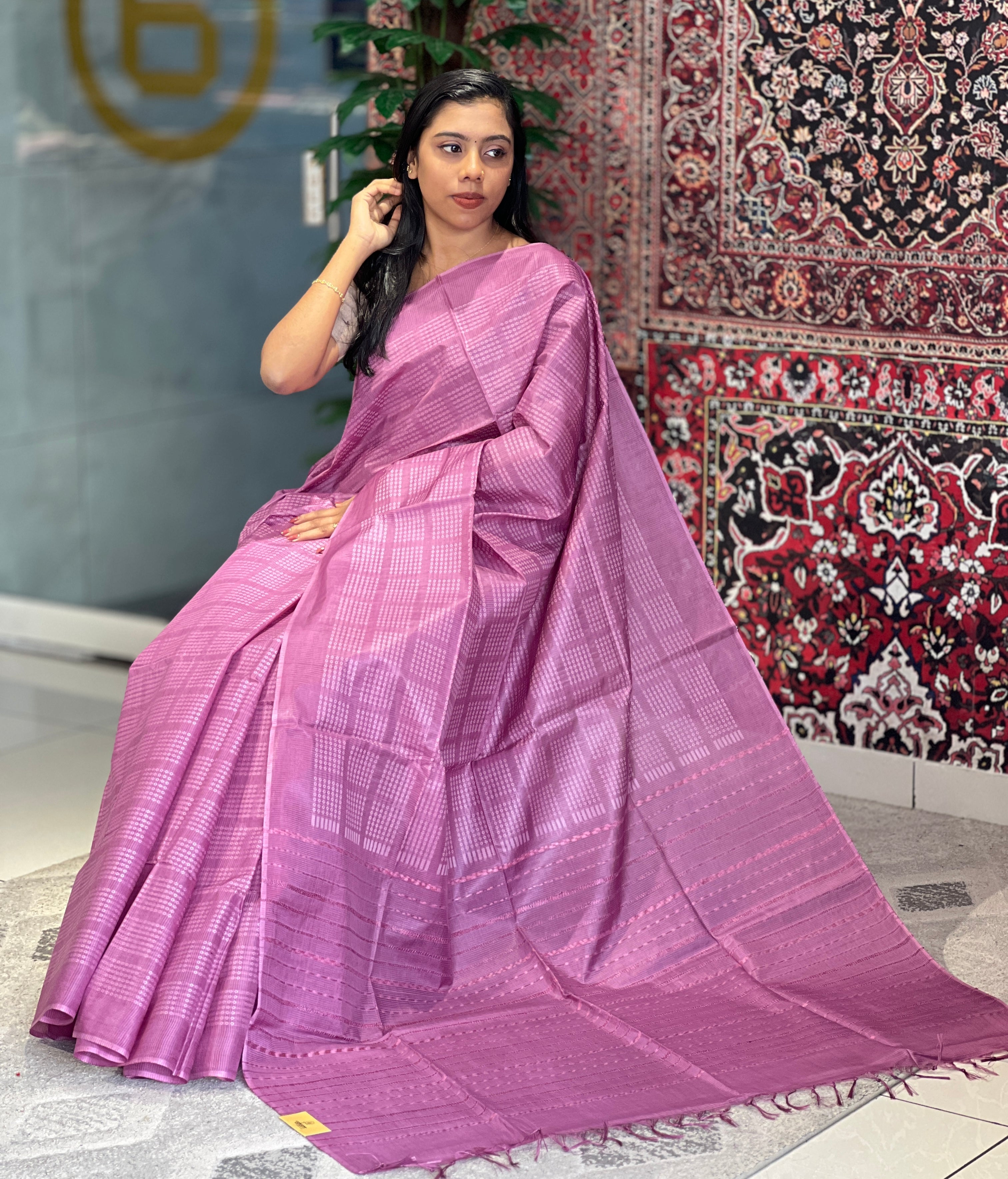 Thread Weaving Tussar Finish Saree | PNS139