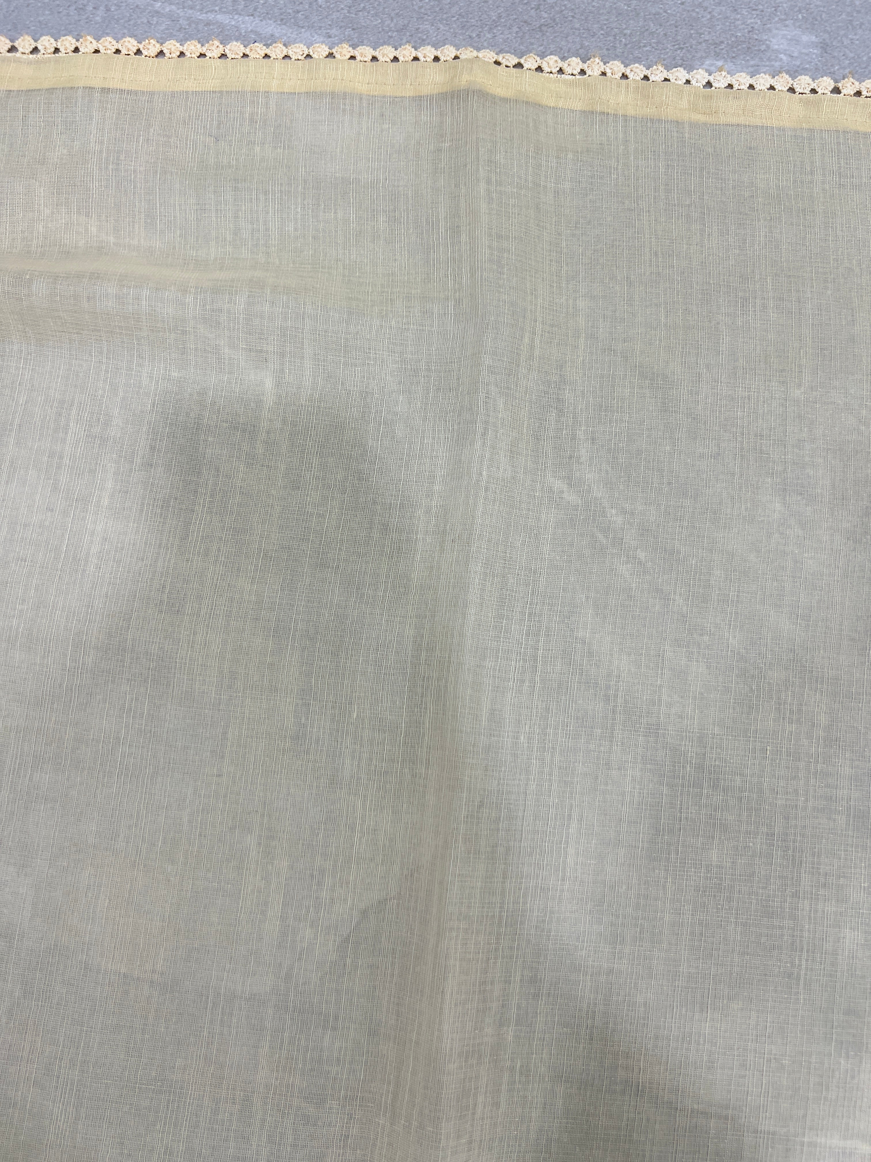 Floral Embroidery Detailed Linen Cotton Saree | BLD1499