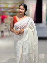 Lucknowi Inspired Embroidery Supernet Kota Saree | MR168
