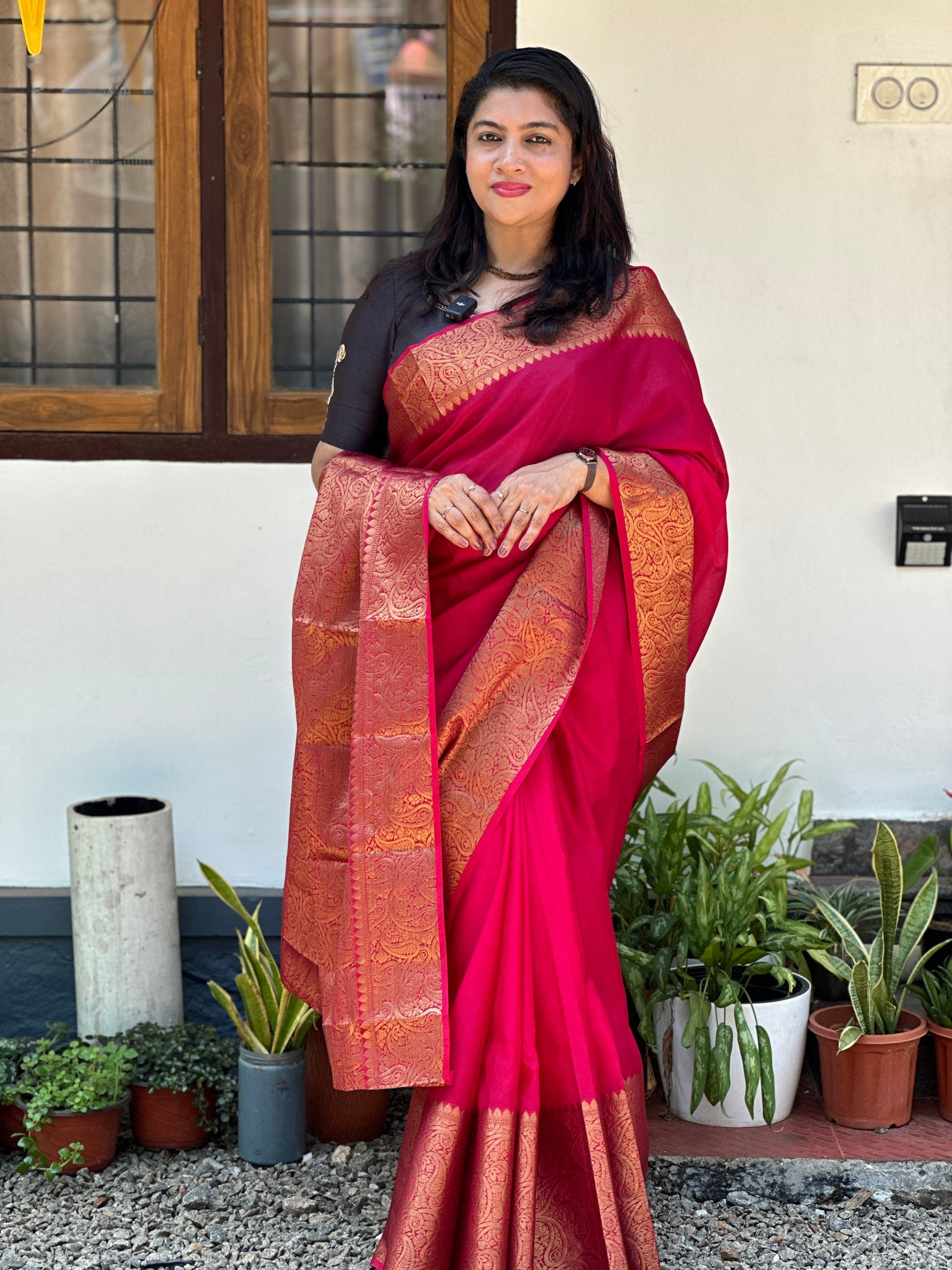 SAGE GREEN WOVEN KALAMKARI BANARASI SILK SAREE WITH BROCADE BLOUSE –  zarikaariindia.com