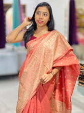 Lucknowi Inspired Embroidery Detailed Semi Tussar Saree | SUN442