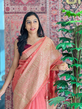 Lucknowi Inspired Embroidery Detailed Semi Tussar Saree | SUN442