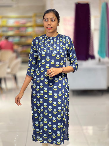 Digital Print Pattern Cotton Kurta | TAL116