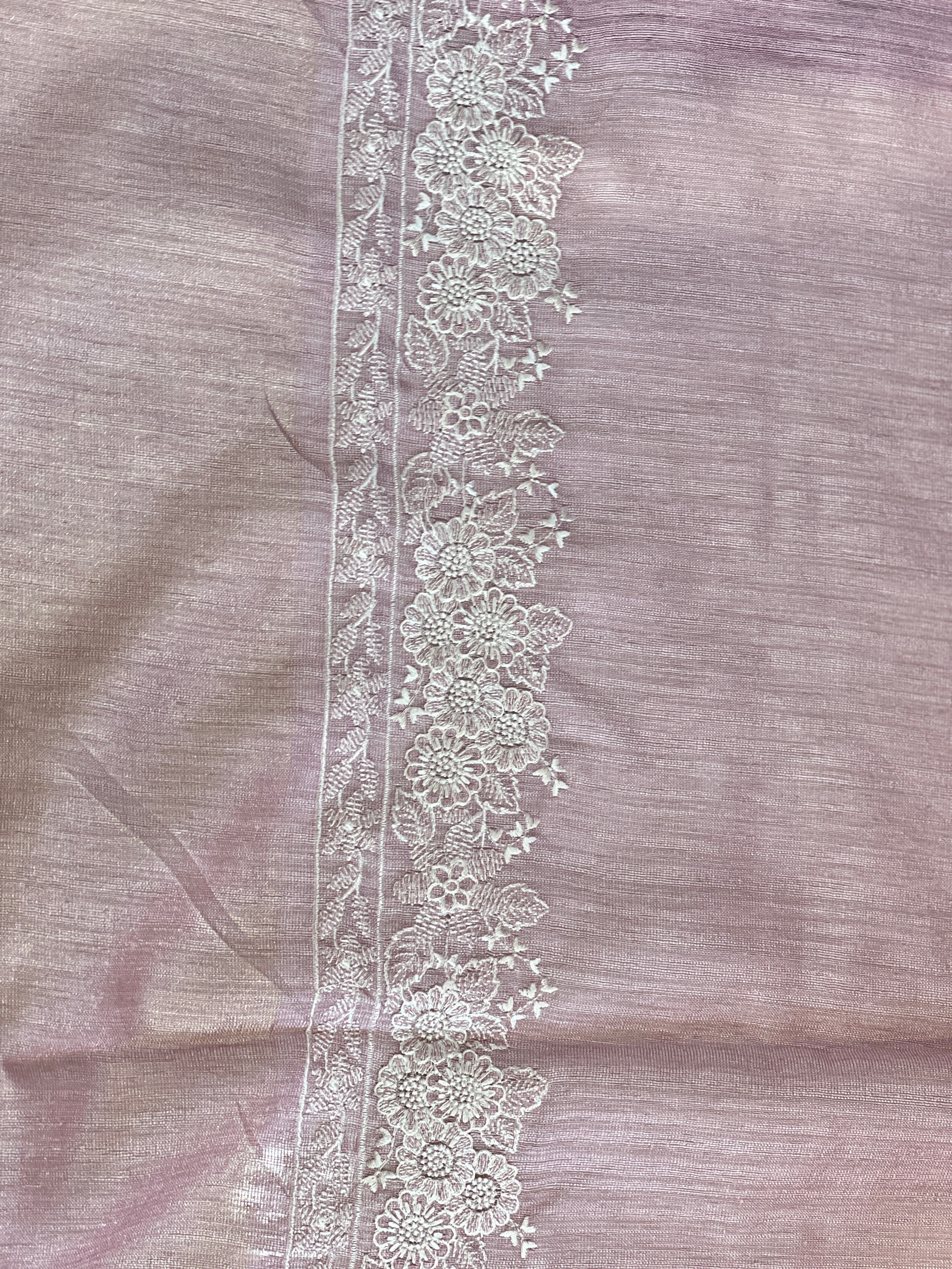 Floral Embriodered Geecha Tussar   Finish Saree | BLD1136