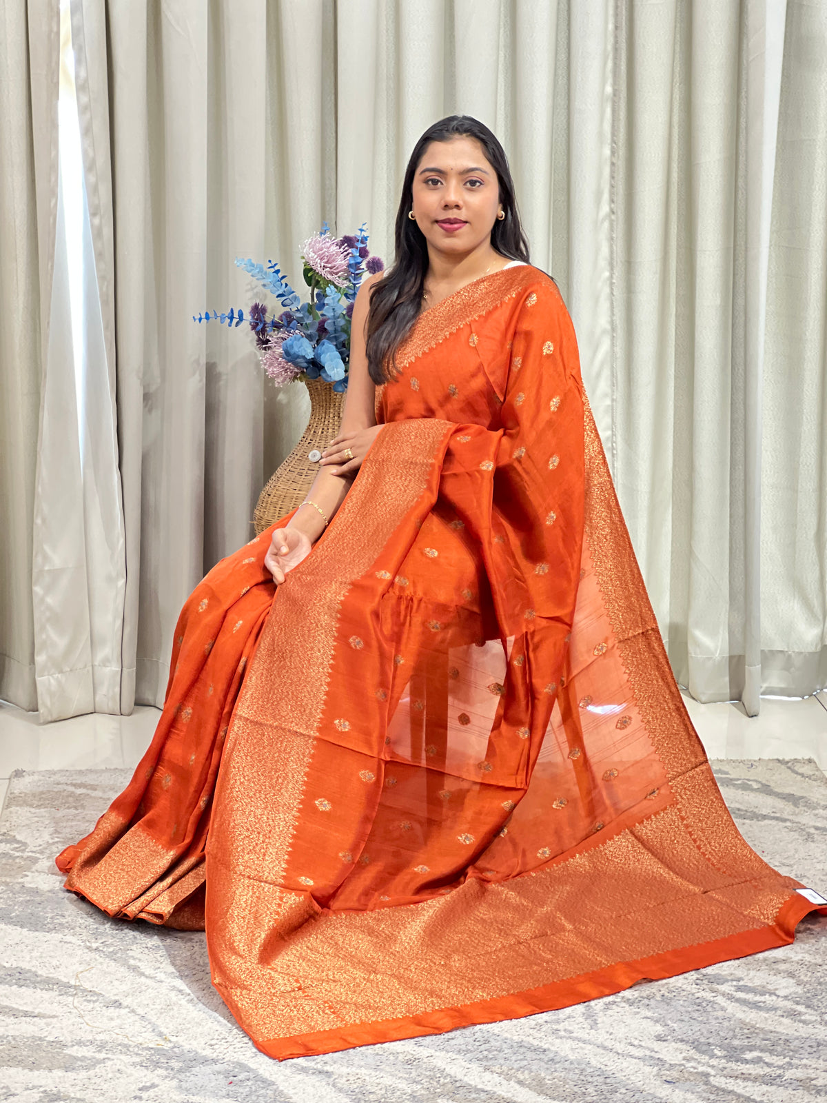 Meenakari Buta Patterned Semi Tussar Saree | YNG1769
