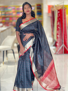 Zari Border Detailed Semi Silk Saree | SSN105