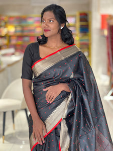 Zari Border Detailed Semi Silk Saree | SSN105