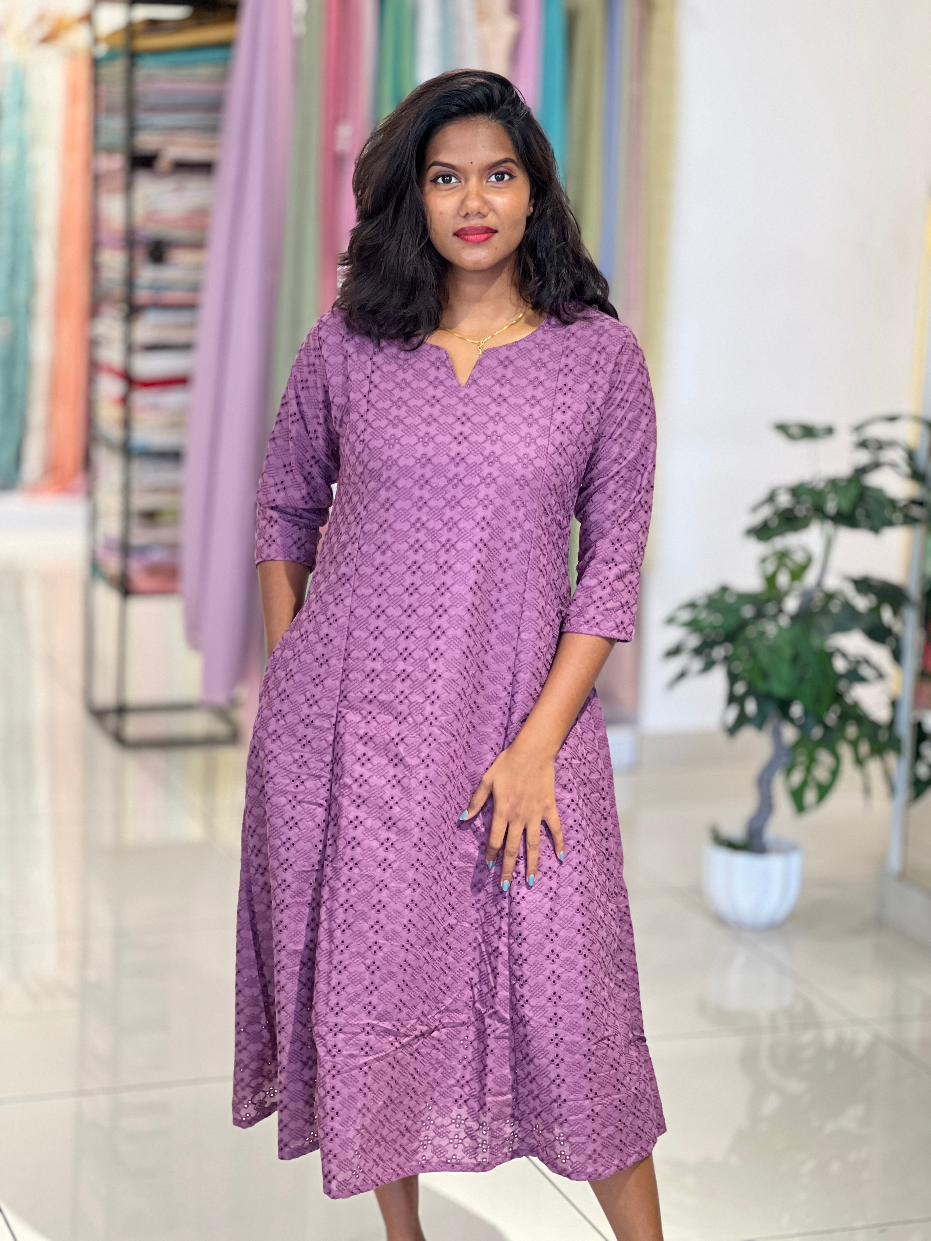 Cotton Hakhoba Kurta Set | UNM140