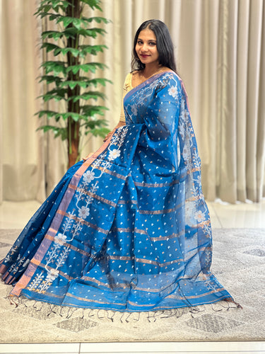Traditional Jamdani Weaving Cotton Saree | RP740
