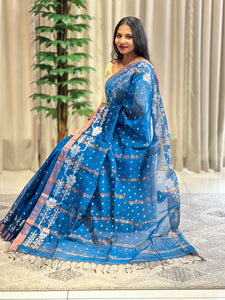 Traditional Jamdani Weaving Cotton Saree | RP740