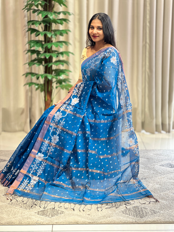 Traditional Jamdani Weaving Cotton Saree | RP740