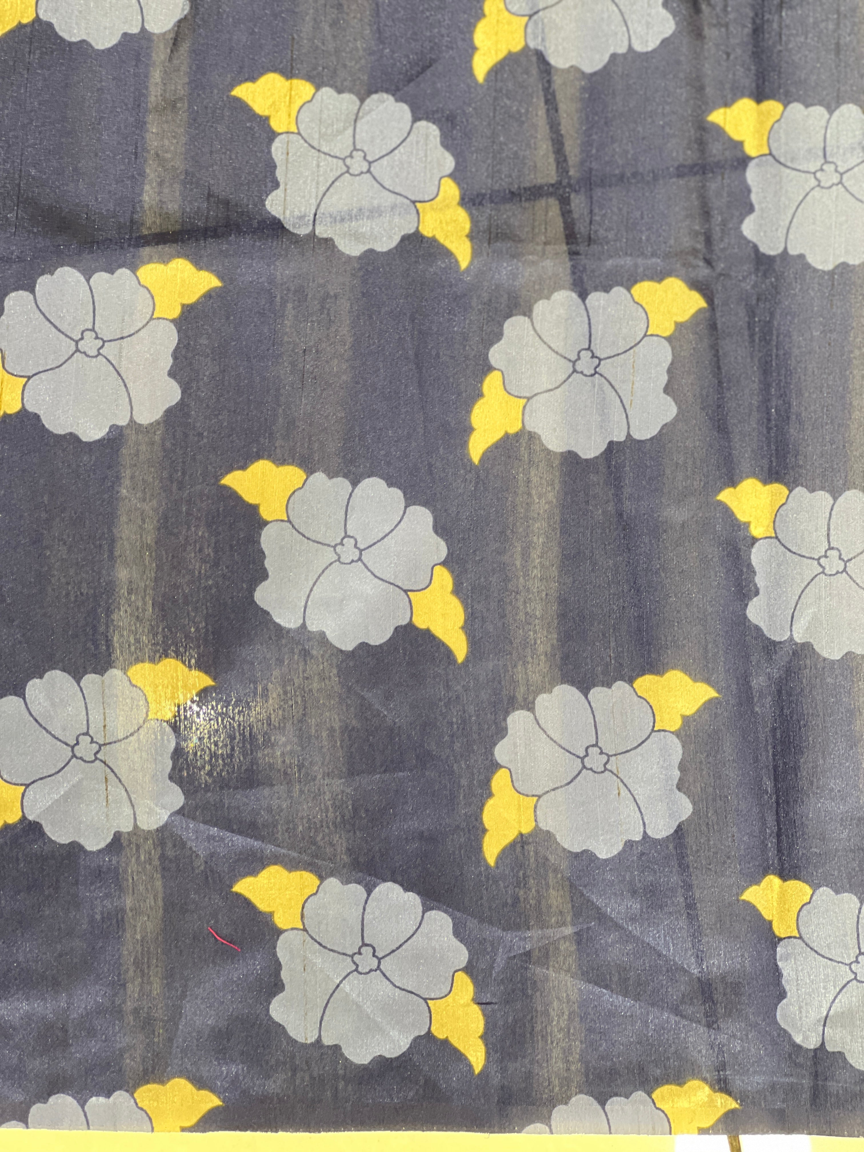 Floral Digital Printed Semi Tussar Saree | HT365