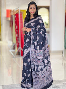 Print Patterned Mul Cotton Saree | JKL539