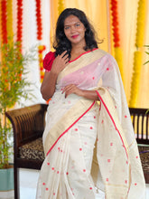 Polka Dot Weaving Patterned Silky Kota Saree | MR156