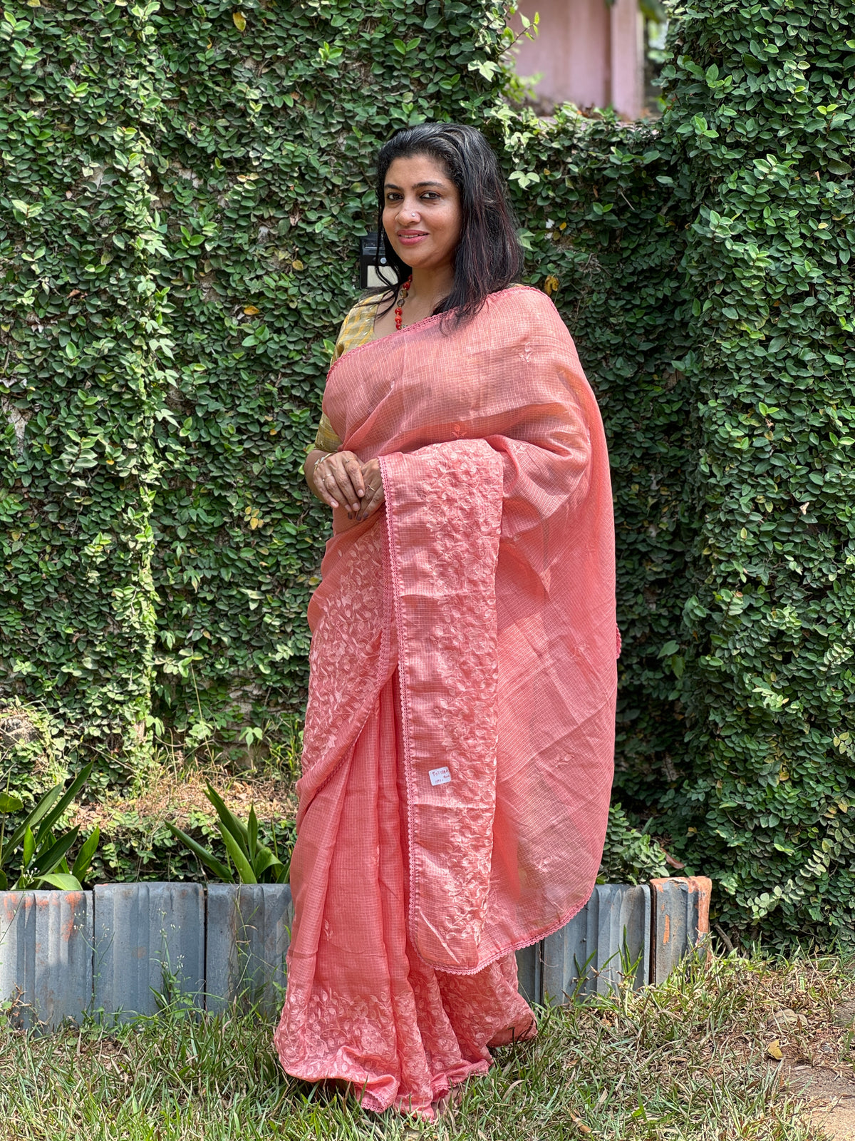 Check Kota Weaving Styled Silky Kota Saree | TOT138