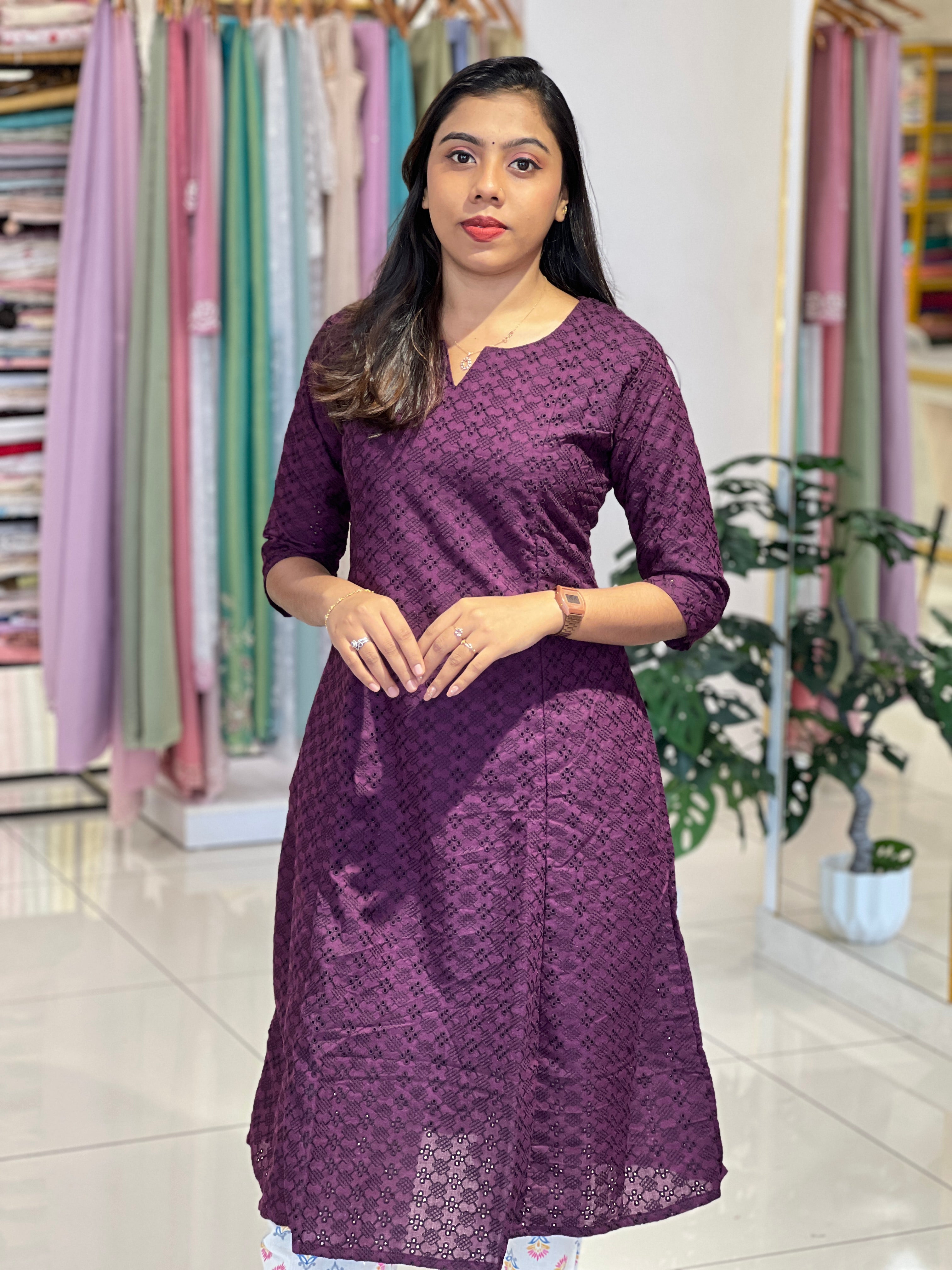 Hakobha Pattern Cotton Kurta  |UNM137