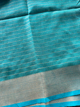 Zari Check Patterned Linen Saree | SK446