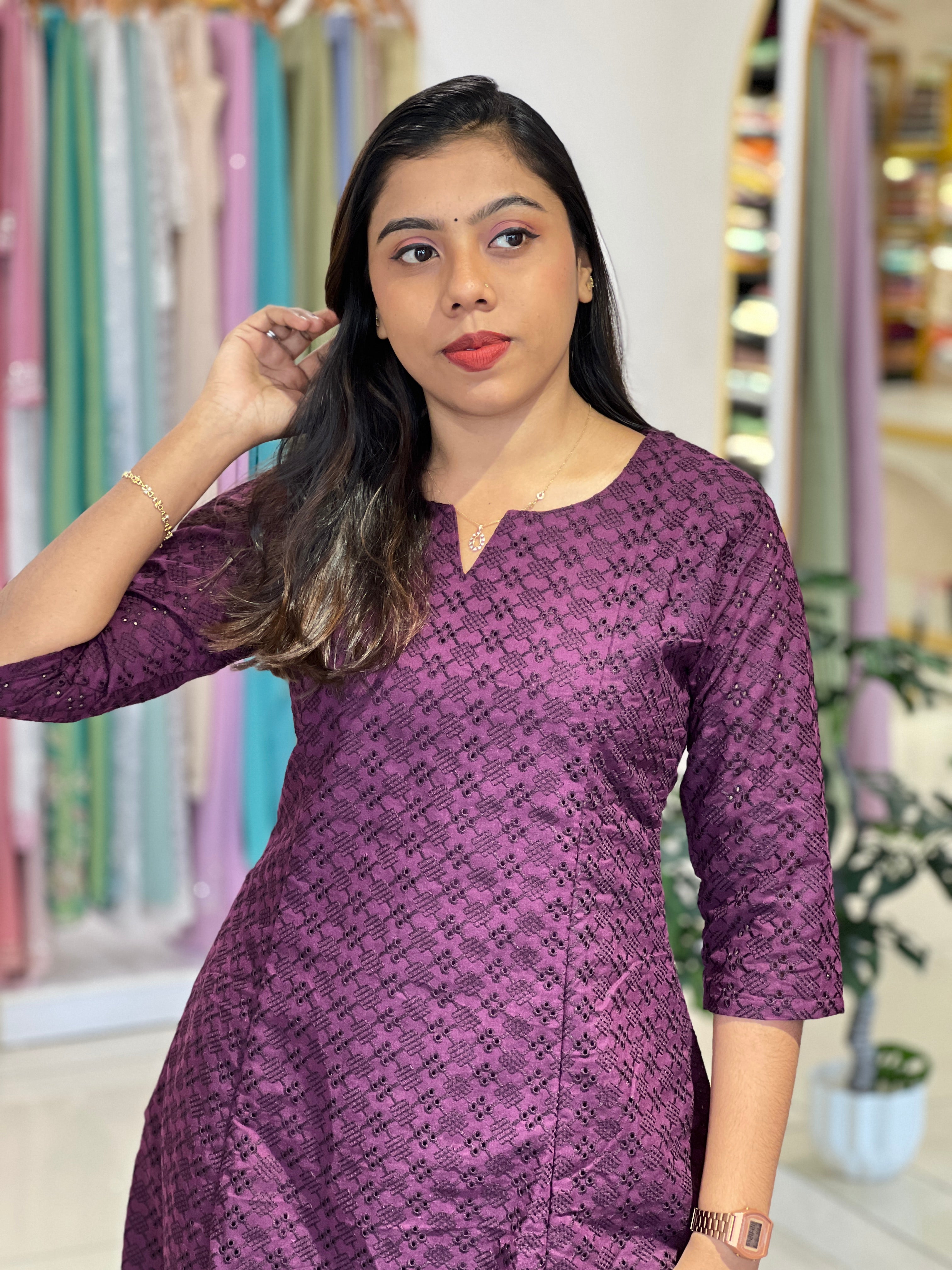Hakobha Pattern Cotton Kurta  |UNM137