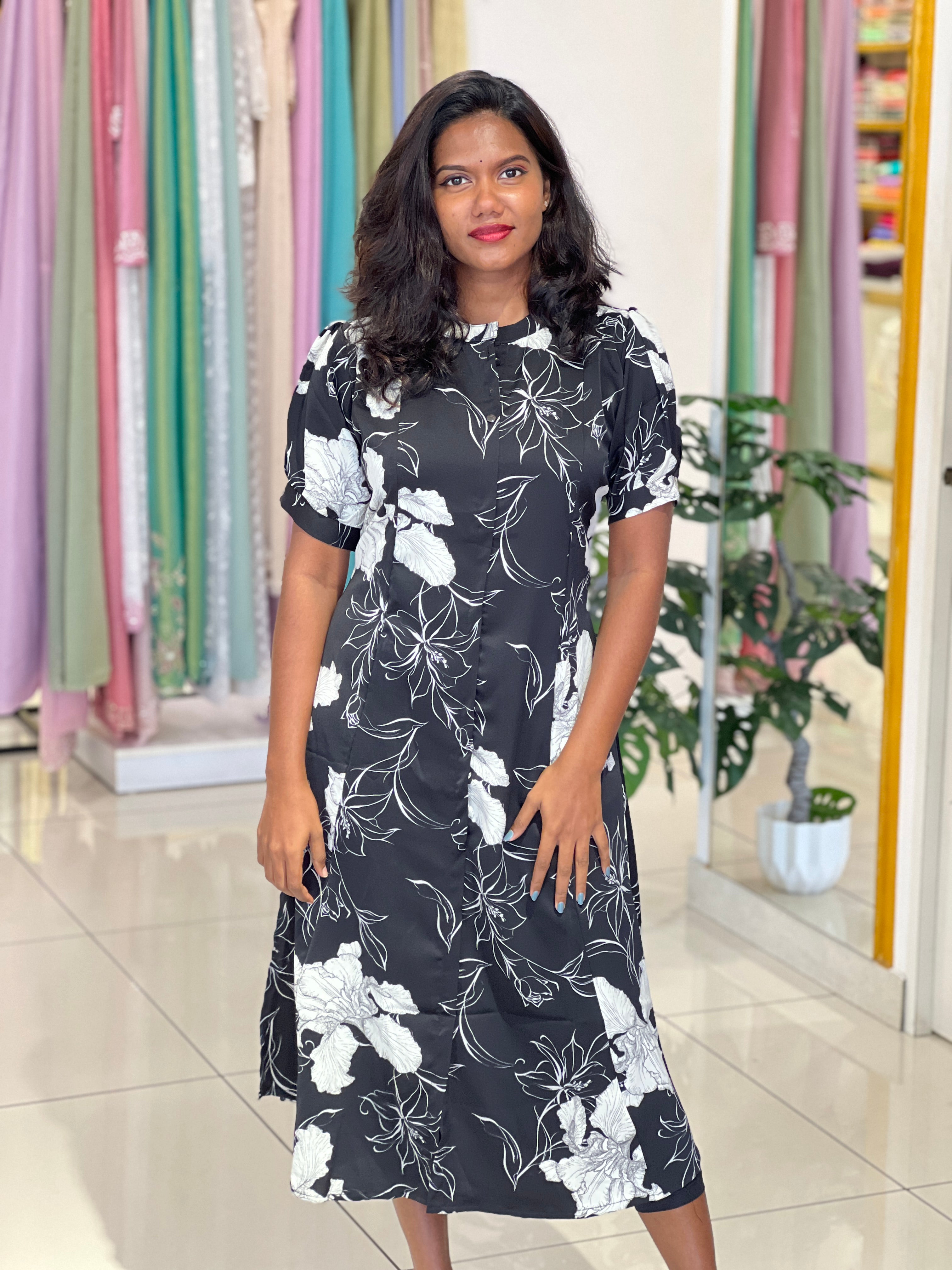 Floral Pattern Muslin Kurta Set |UNM166