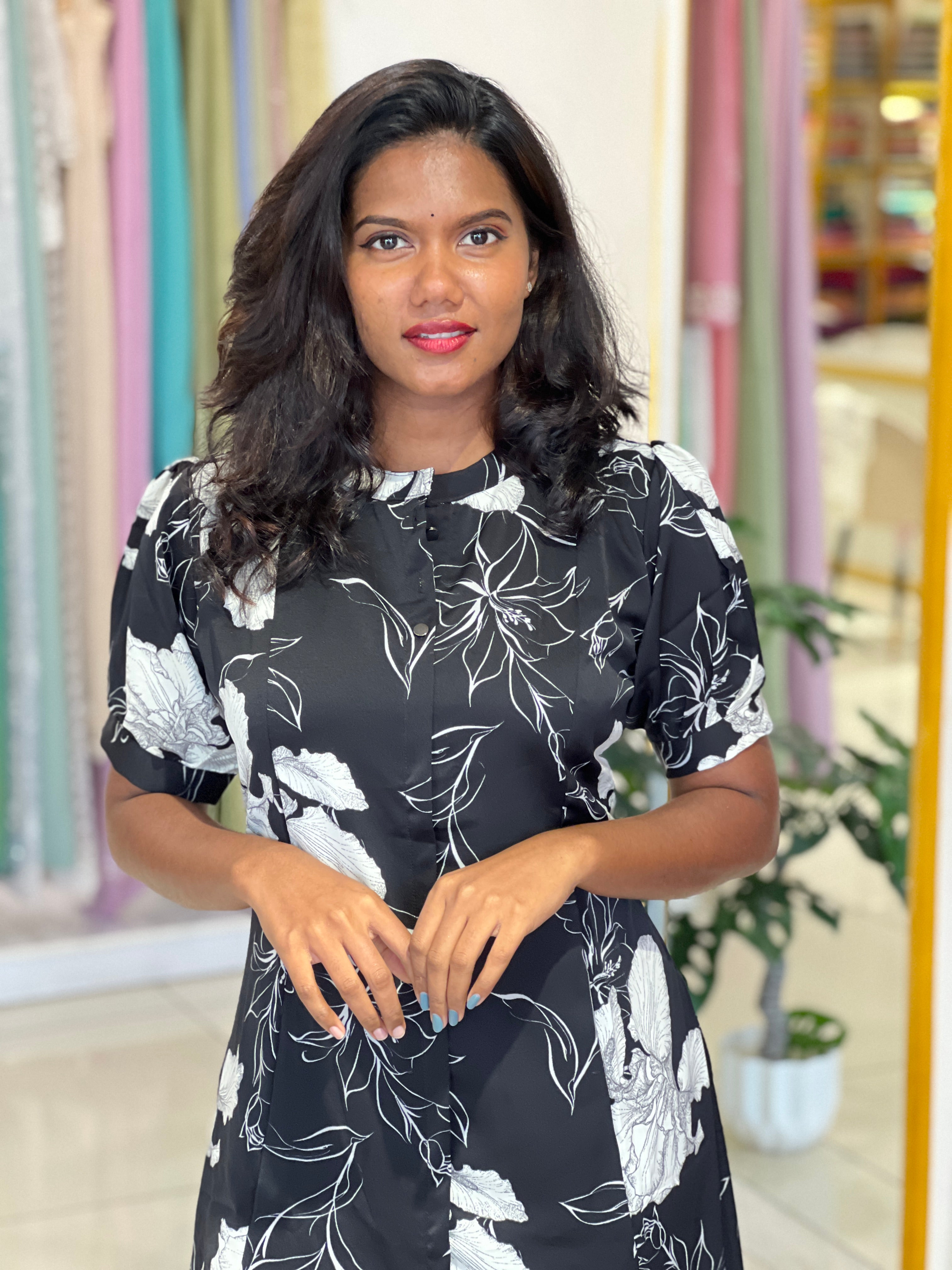 Floral Pattern Muslin Kurta Set |UNM166