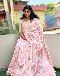 Mangalgiri Border Modal Chanderi Saree | YNG138