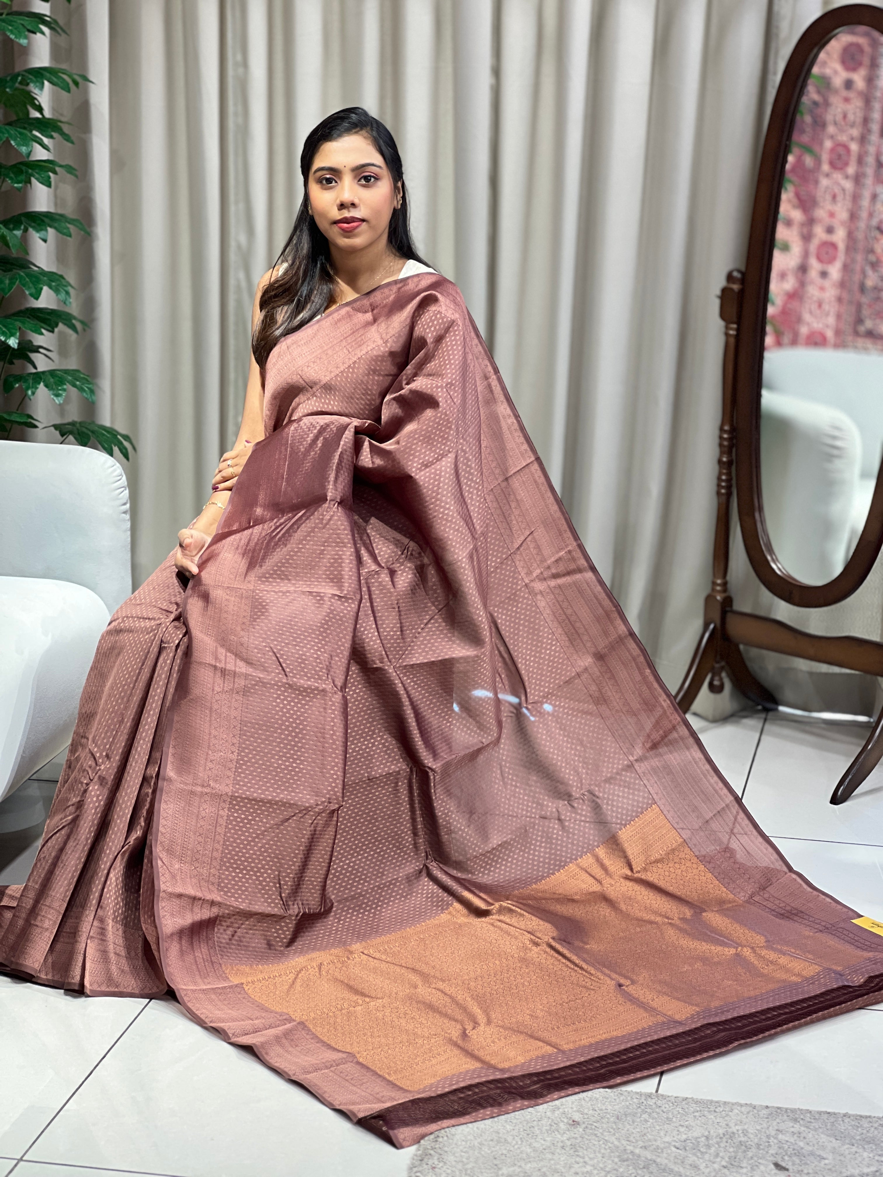 Traditional Jacquard Butta Woven Soft Silk Saree | RMR116