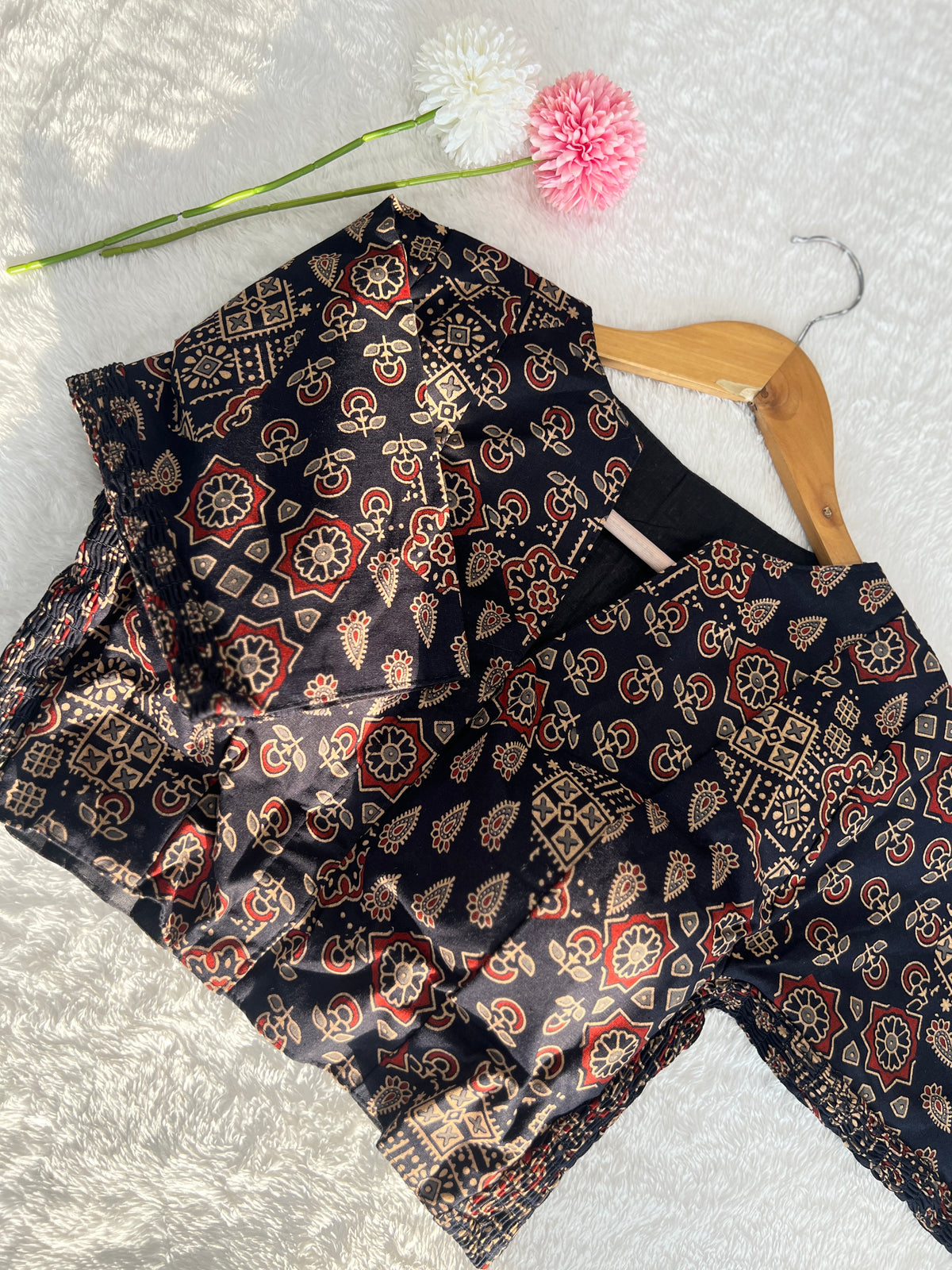 Ajrak Printed Cotton Ready-Made Blouse | SAA113