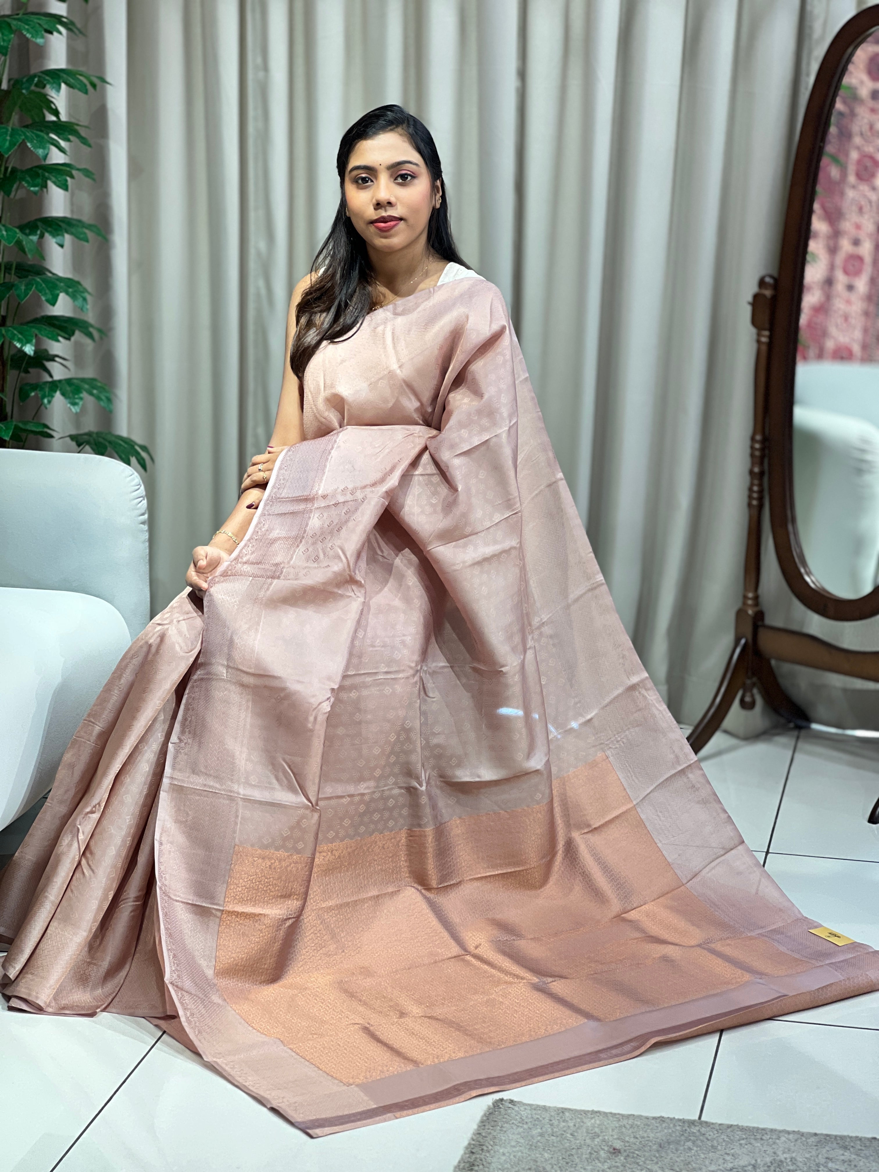 Traditional Jacquard Butta Woven Soft Silk Saree | RMR108