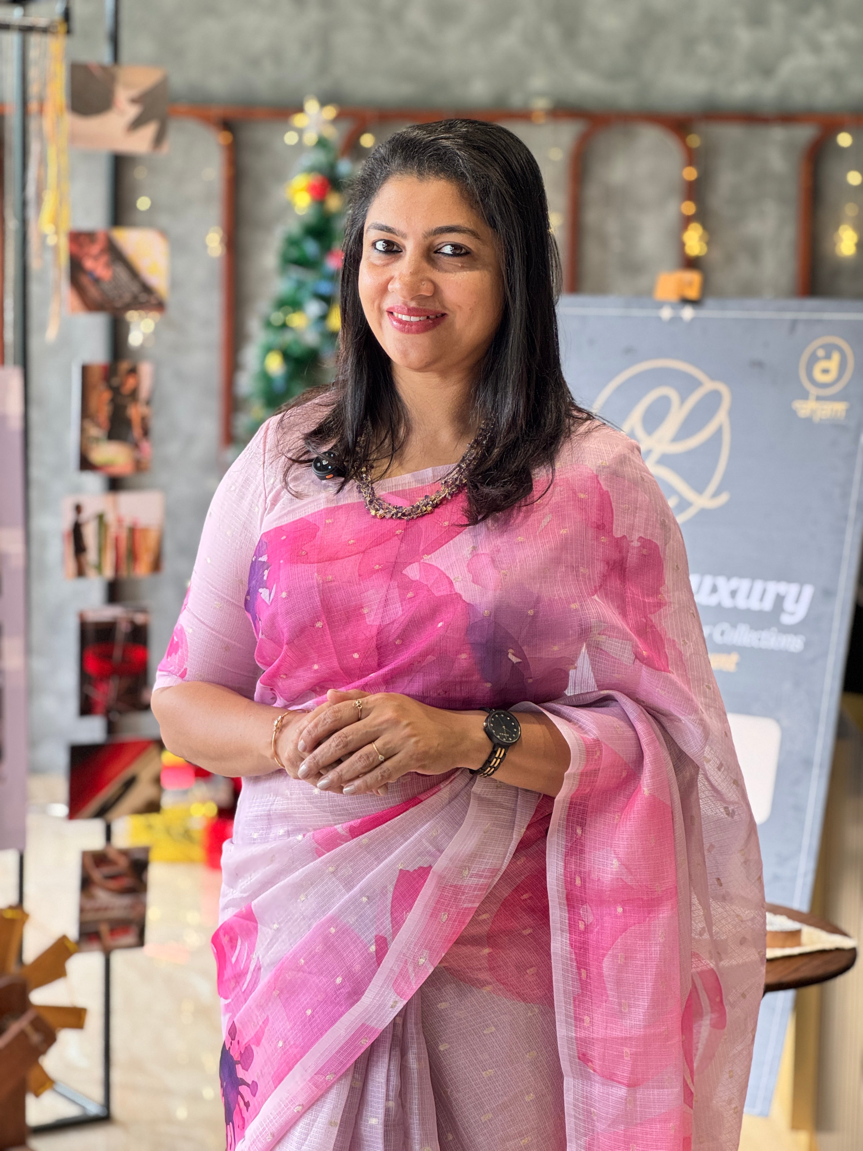 Floral Print With Banarasi Butta Detailed Silky Kota Saree | MR426