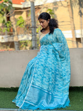 Digital Printed Linen Saree | YNG127