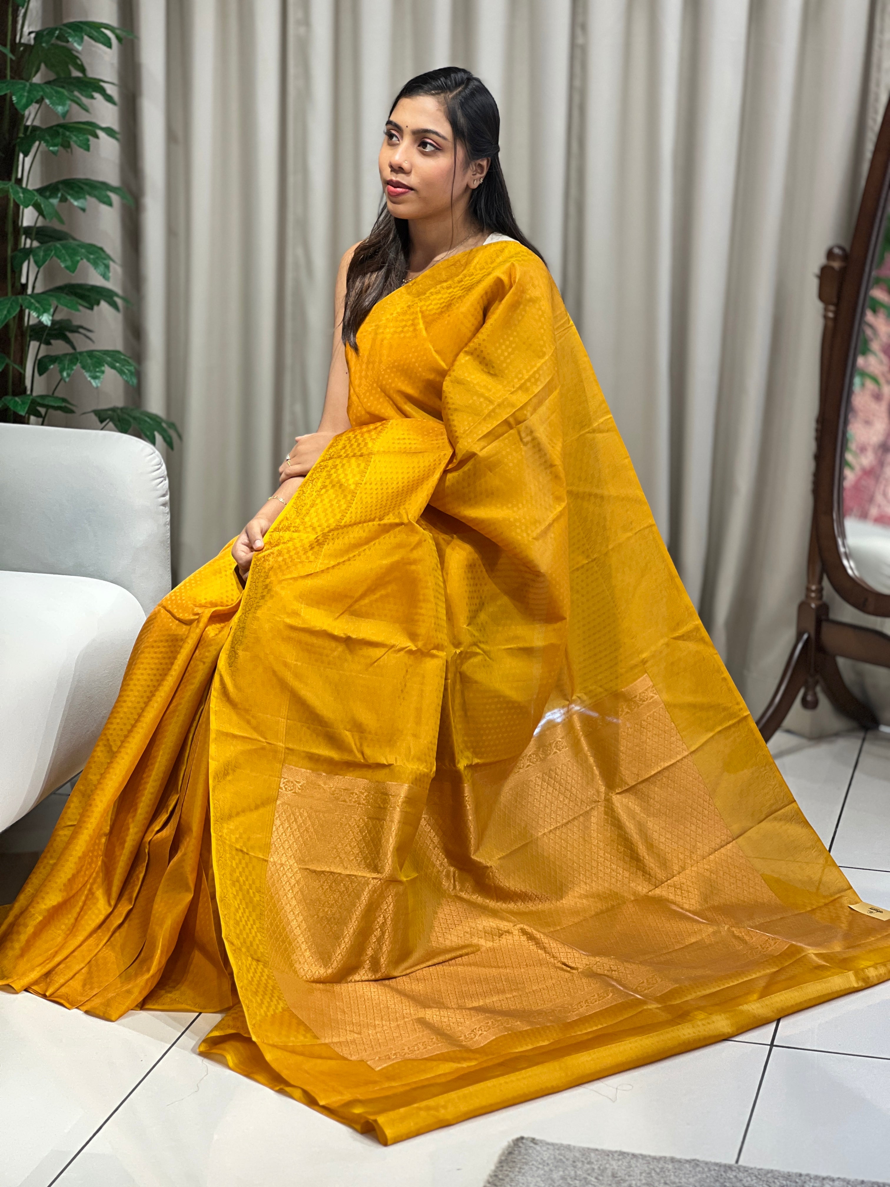 Traditional Jacquard Butta Woven Soft Silk Saree | RMR104