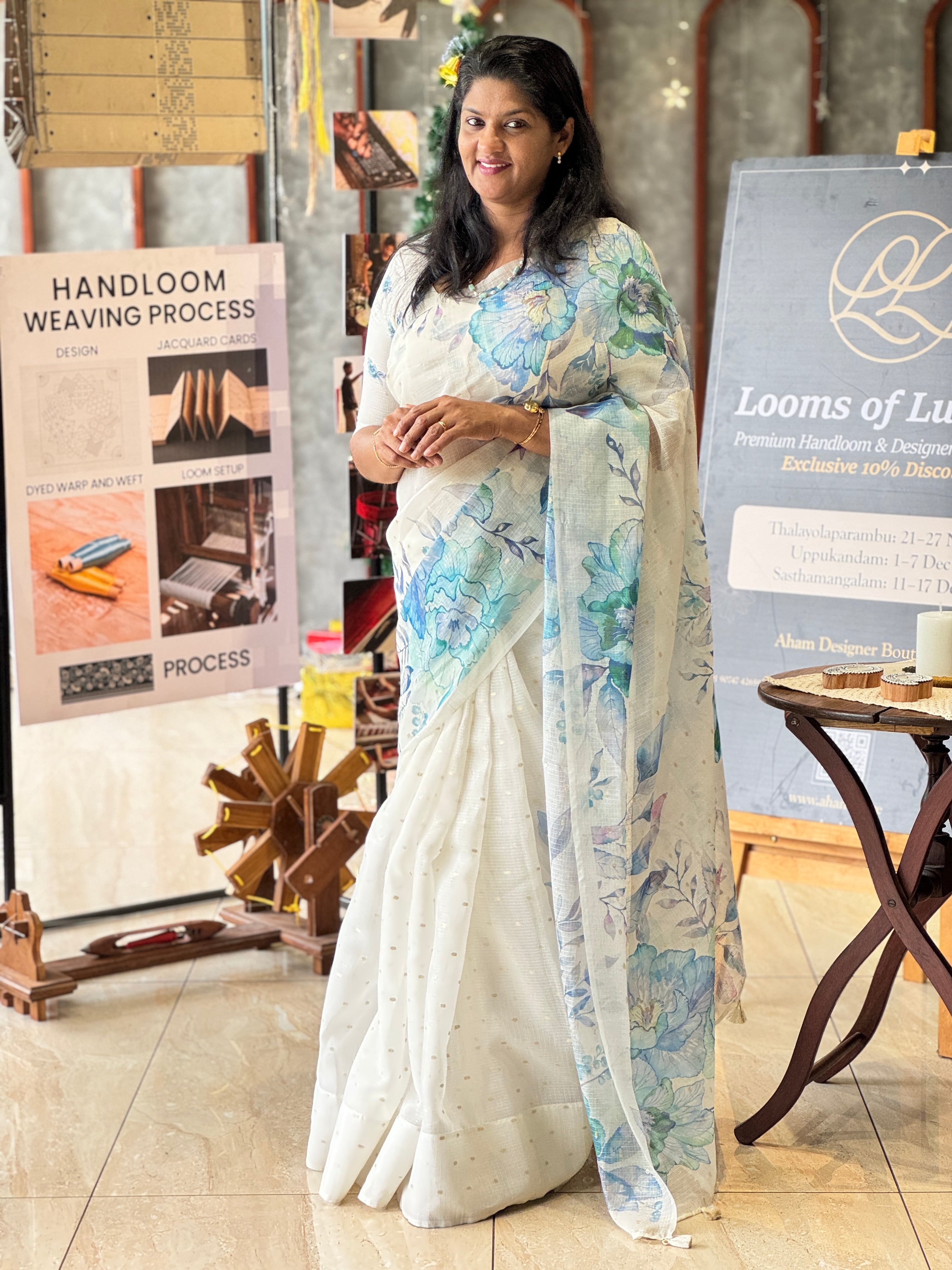 Floral Digital Printed Silky Kota Saree | MR181