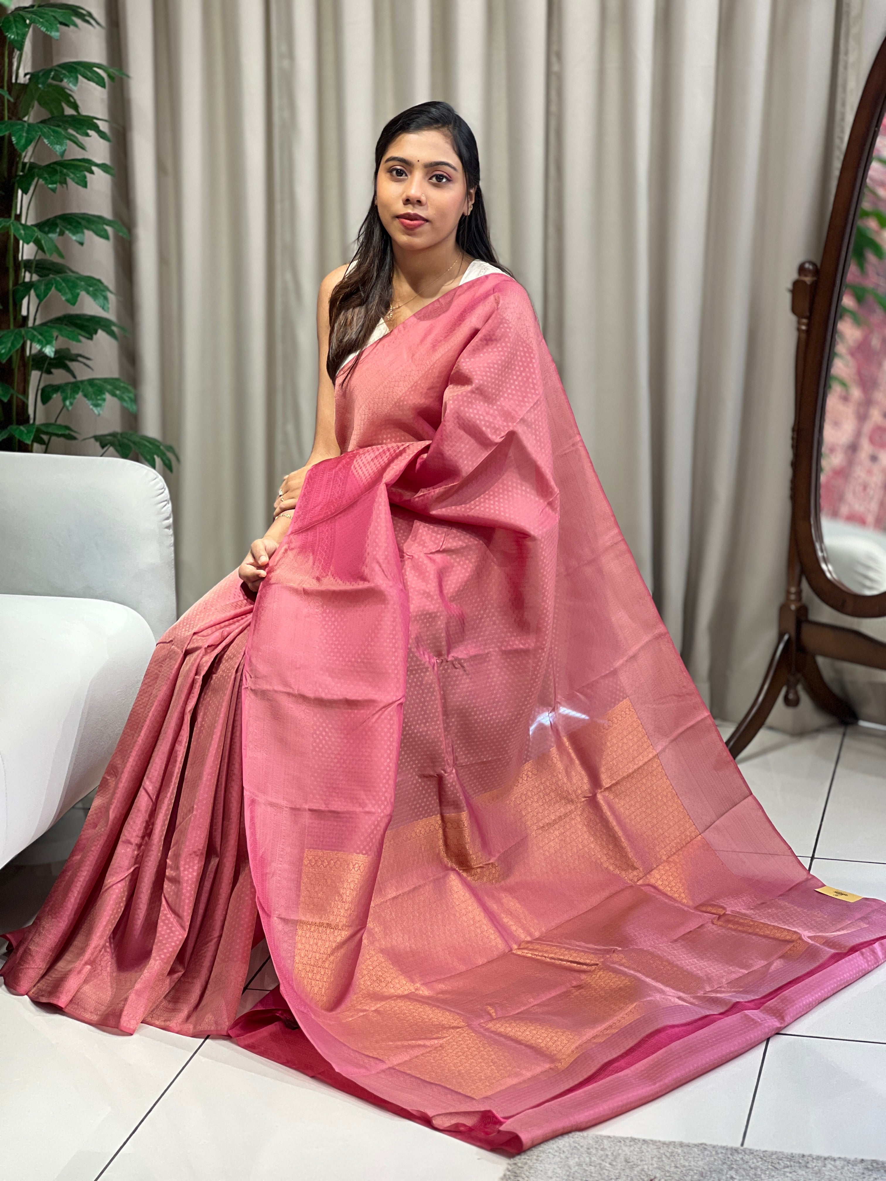 Traditional Jacquard Butta Woven Soft Silk Saree | RMR113