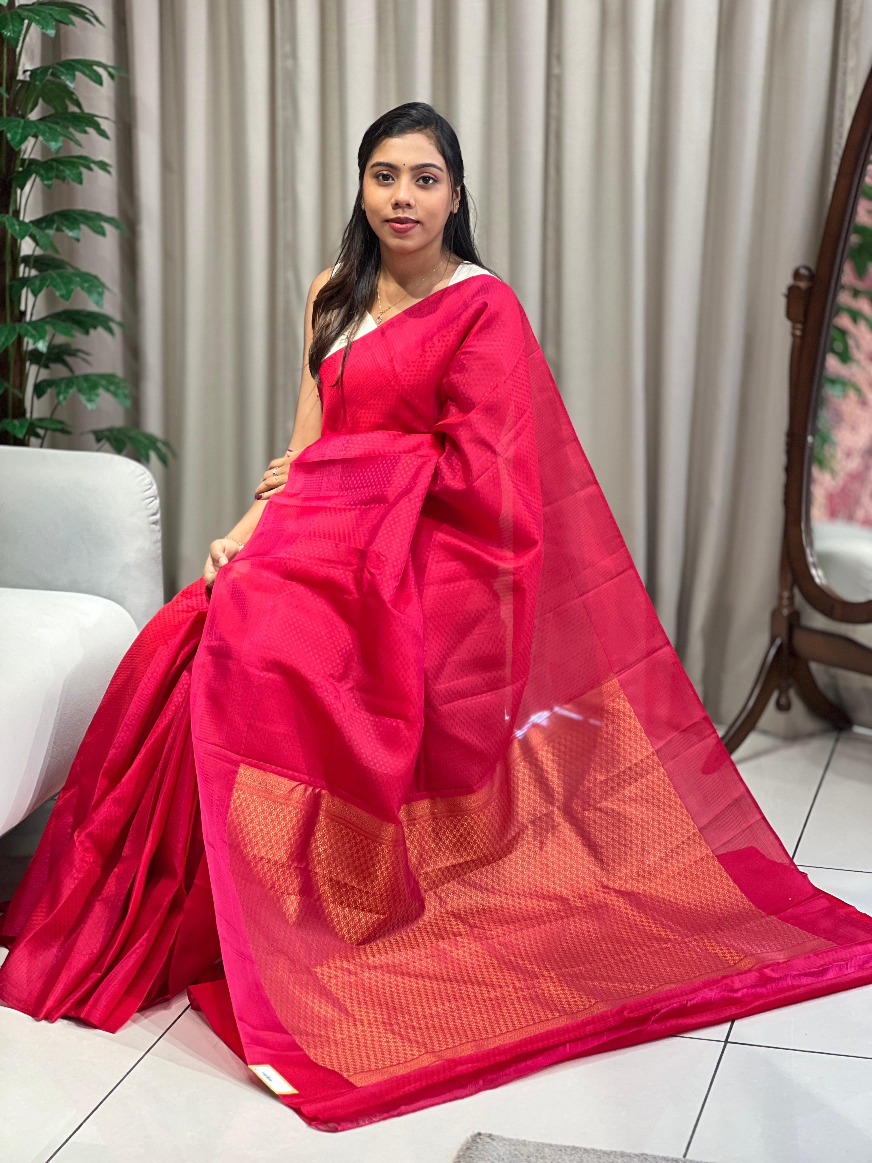 Traditional Jacquard Butta Woven Soft Silk Saree | RMR111