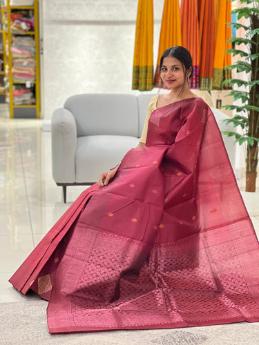 Pink Zari With Thread Woven Soft Silk Saree | SMS209