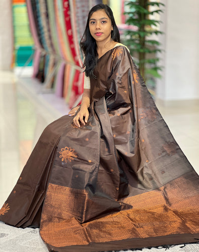 Floral Buta Detailed Semi Silk Saree | SN511