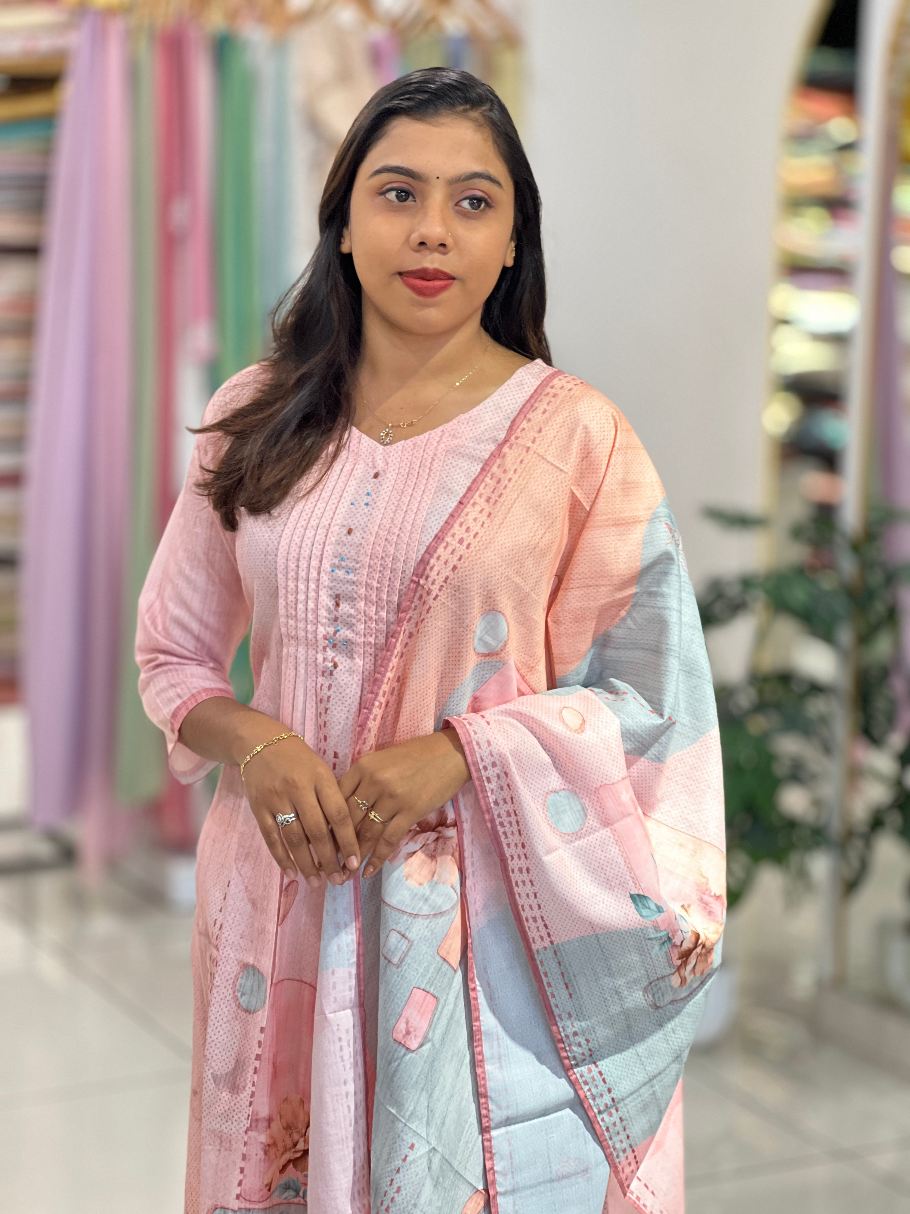 Floral Print Cotton Kurta |UNM122