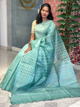 Thread Weaving Zigzag Patterned Noil Tussar Saree | PNS216