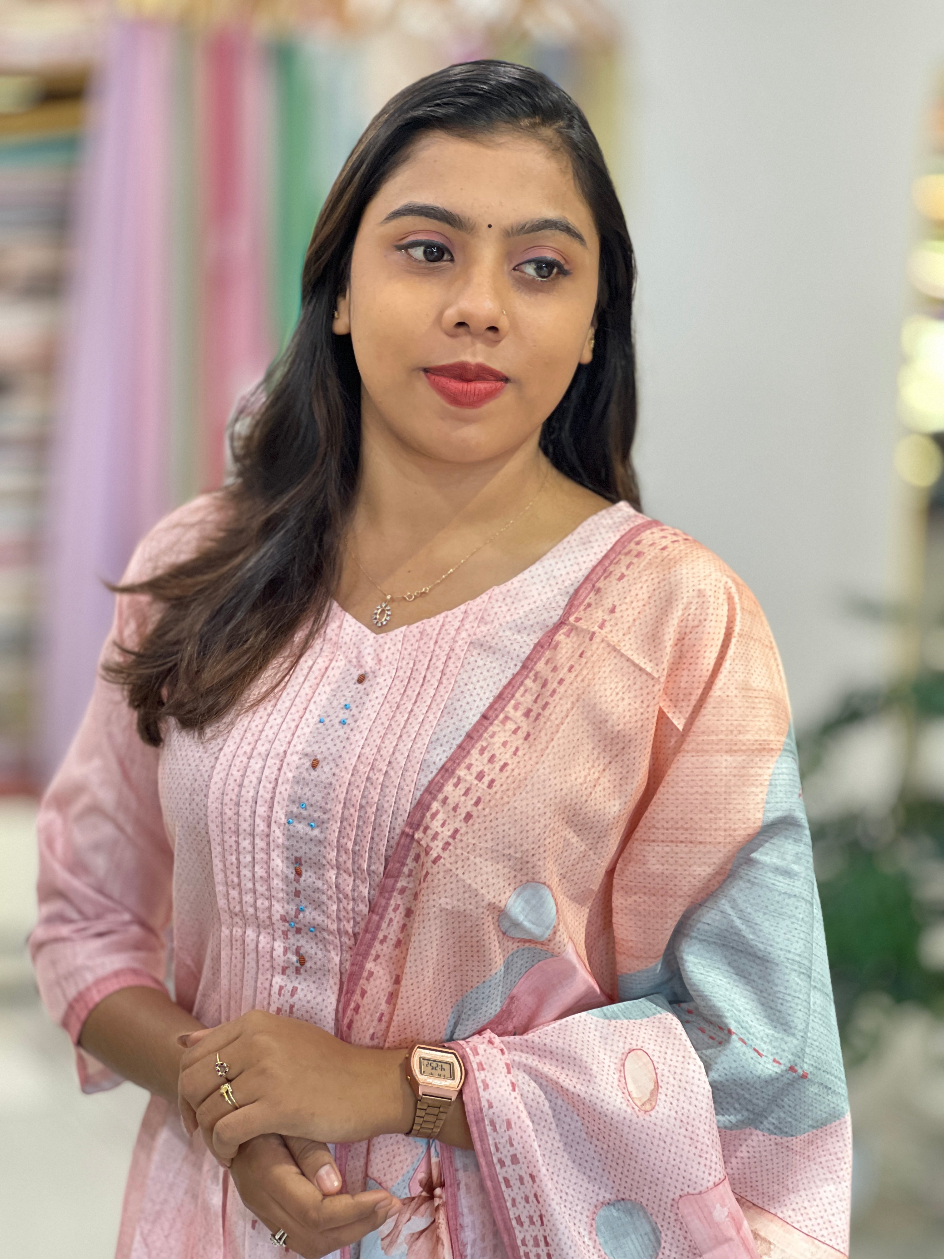 Floral Print Cotton Kurta |UNM122