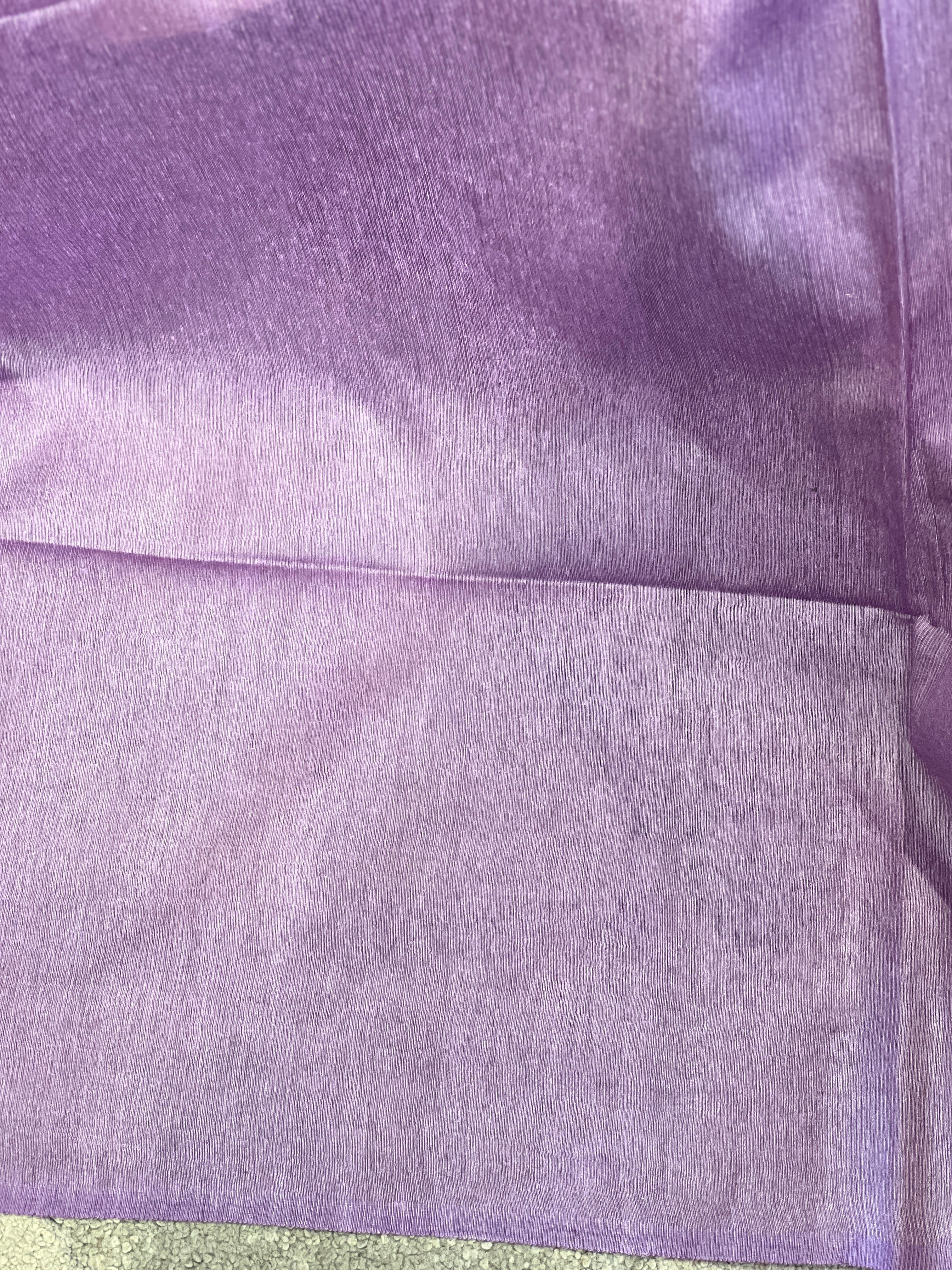 Thread Weaving Zigzag Patterned Noil Tussar Saree | PNS214