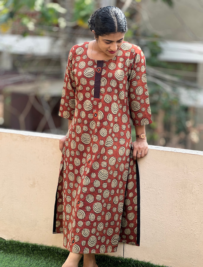 Block Printed Pure Cotton Kurta | DN554