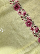 Cross Stitch Embroidery Geecha Tussar Finish Saree |  BLD1130
