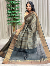 Zig Zag Print Patterned Chanderi Saree | RGD171
