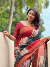 Hand Block Printed Chanderi Silk Saree | RGD196