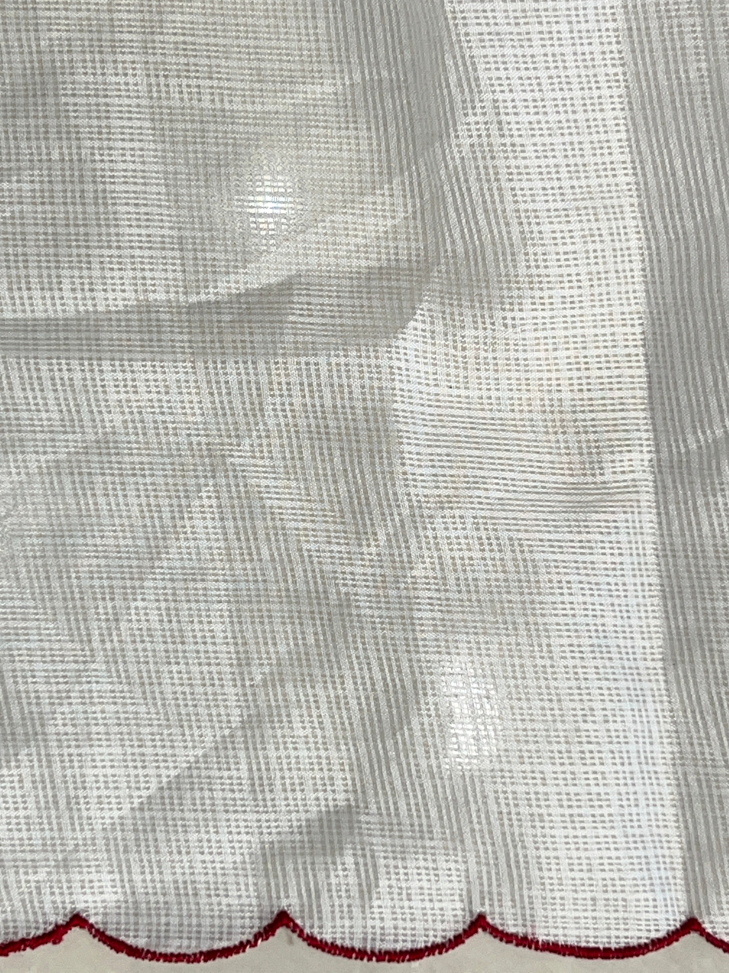 Floral Machine Embroidery Detailed Silky Kota Saree | HT344