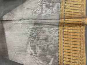 Zig Zag Print Patterned Chanderi Saree | RGD171