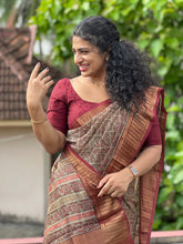 Geometrical Printed Chanderi Silk Saree | RGD193