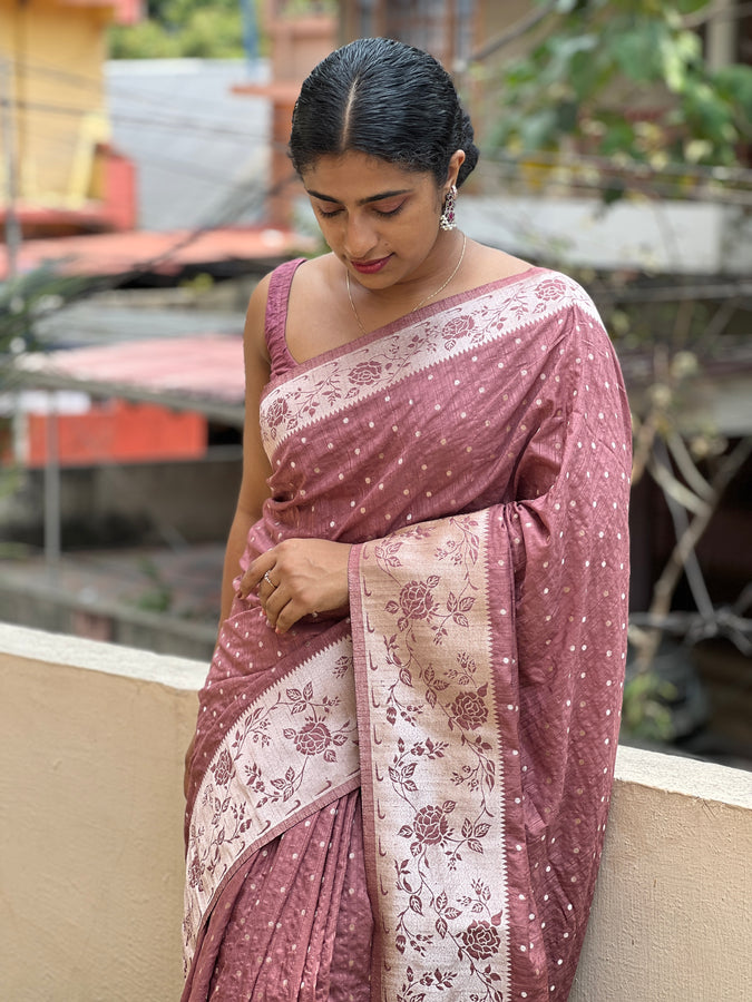 Semi Silk Powerloom Saree | YNG184