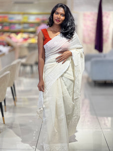 Machine Embroidered Supernet Kota Saree | MR164