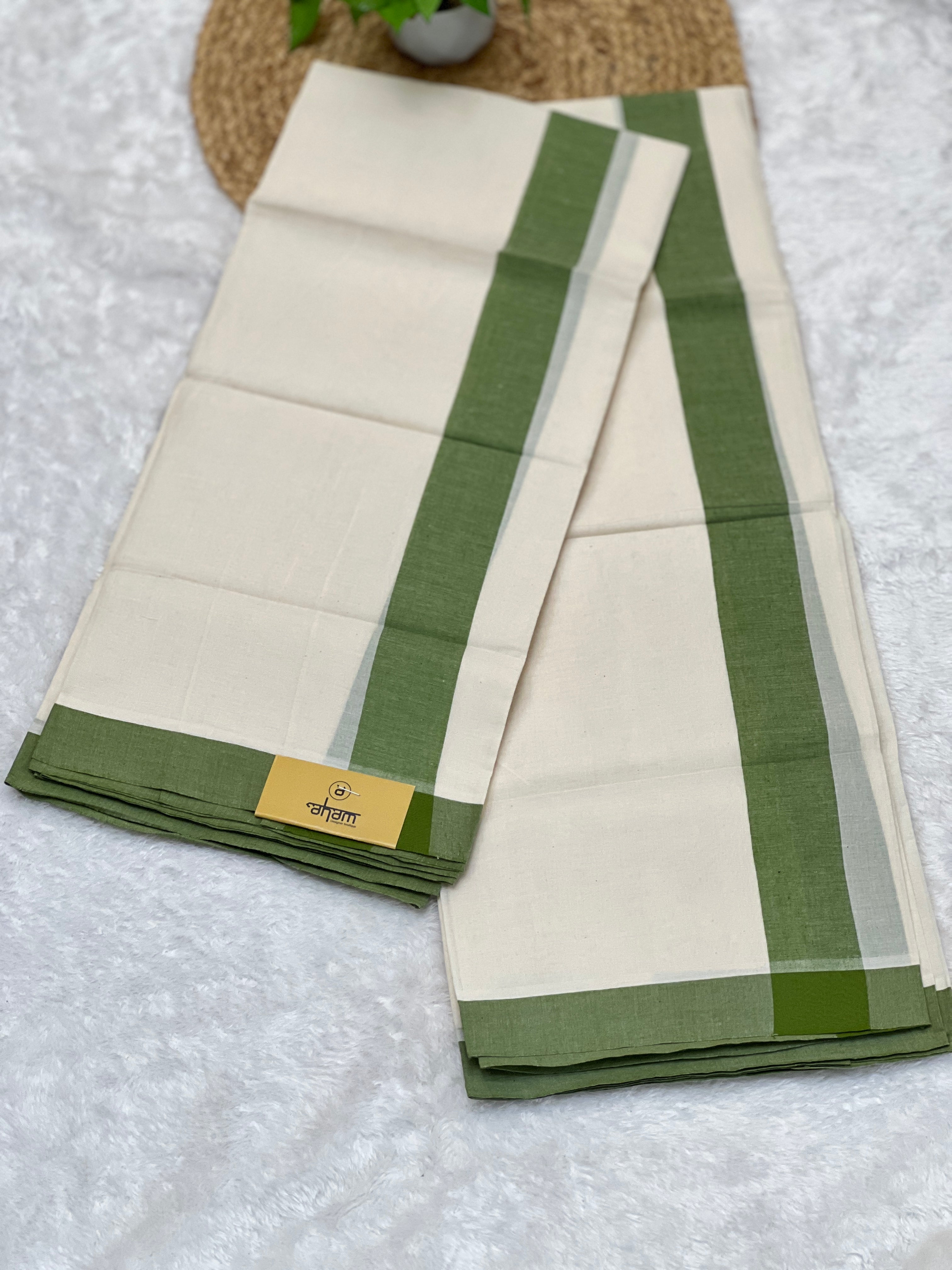 Kara Border Detailed Kerala Cotton Set Mundu | GAT364